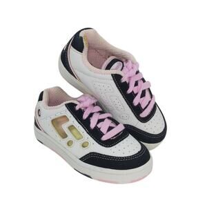 UNEAKES Girls Pre-owned Black & White & Pink Sneakers - sz. 9